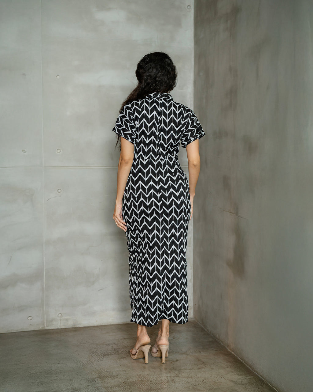 Front Placket Button Down Dress