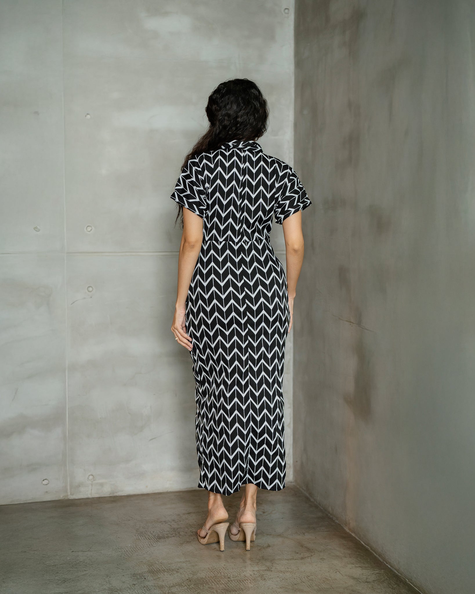 Front Placket Button Down Dress